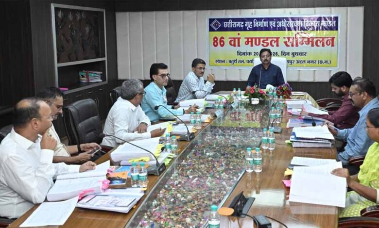 छत्तीसगढ़ गृह निर्माण एवं अधोसंरचना विकास मंडल का 86वाँ मंडल सम्मेलन सम्पन्न