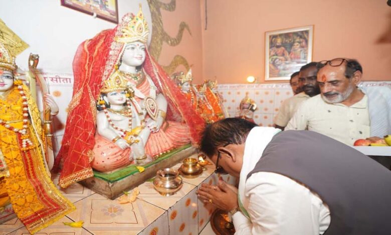 सुशासन तिहार के दौरान कोसला धाम पहुंचे Vishnu Deo Sai, माता कौशल्या मंदिर में की पूजा-अर्चना