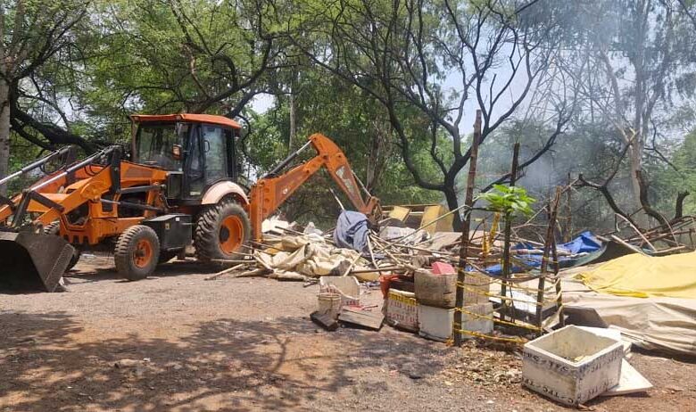हनोदा माइनर नहर क्षेत्र में अतिक्रमण हटाने की बड़ी कार्रवाई